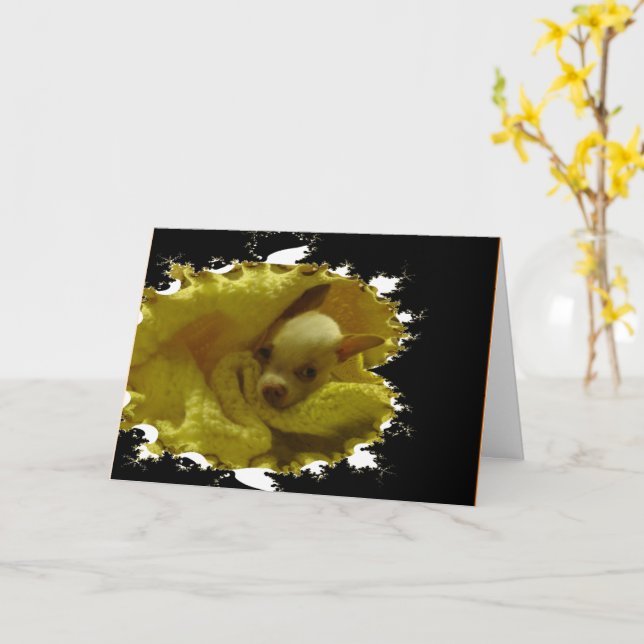 Sending Warm Vibes Folded Greeting Card (Yellow Flower)