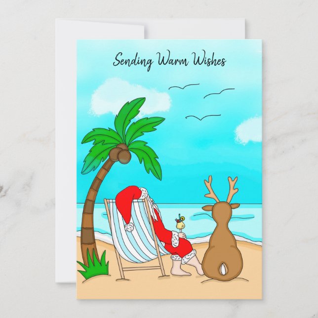 Sending Warm Wishes from the Snowbirds Christmas   Holiday Card (Front)