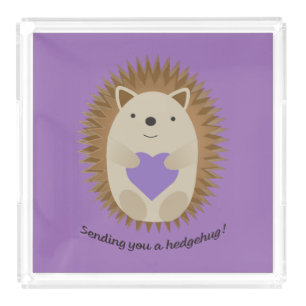 Sending You a Hedgehug Hedgehog Acrylic Tray