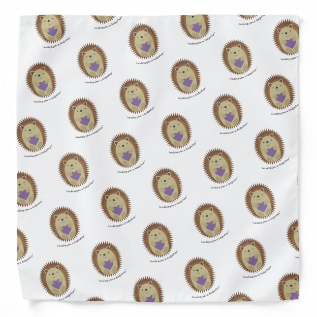 Sending You a Hedgehug Hedgehog Bandana (Front)