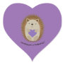 Sending You a Hedgehug Hedgehog Heart Sticker