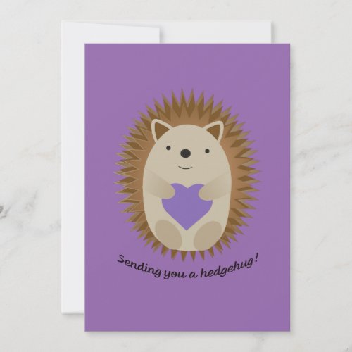 Sending You a Hedgehug Hedgehog Holiday Card