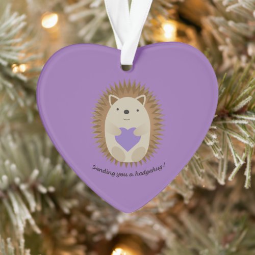 Sending You a Hedgehug Hedgehog Ornament