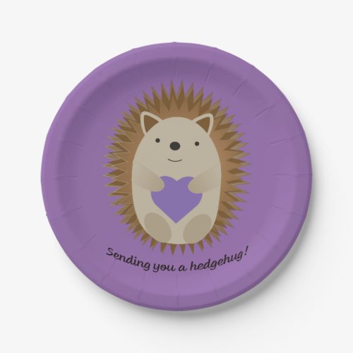 Sending You a Hedgehug Hedgehog Paper Plates