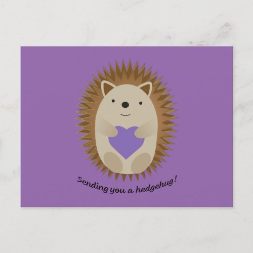 Sending You a Hedgehug Hedgehog Postcard
