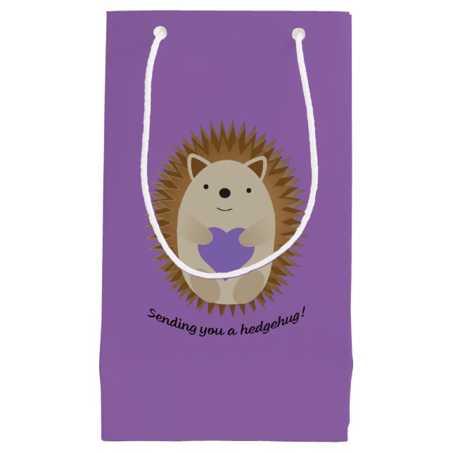 Sending You a Hedgehug Hedgehog Small Gift Bag (Front)