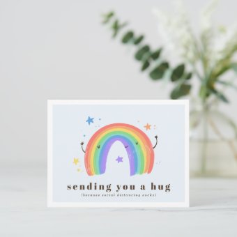 Sending You a Hug | Rainbow Magic Postcard | Zazzle