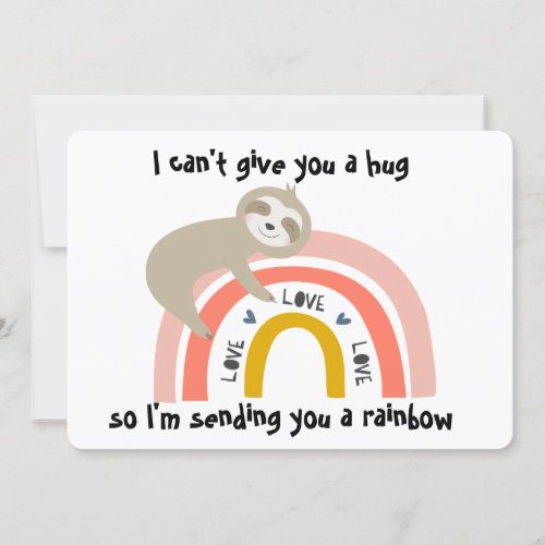 Sending You a Rainbow Sloth Card