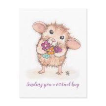 Sending You a Virtual Hug Mouse Postcard