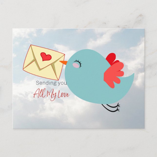 Sending You All My Love Postcard (Front)