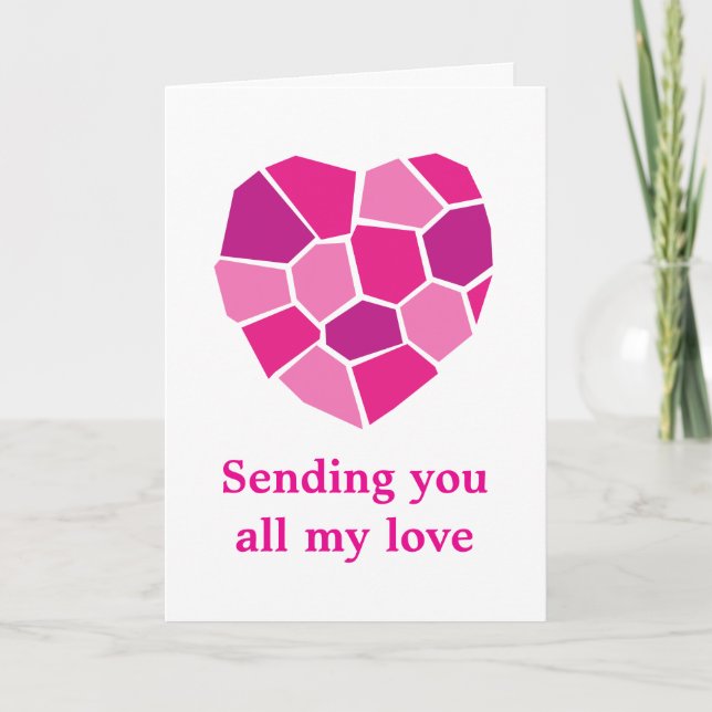 Sending you all my love romantic card (Front)