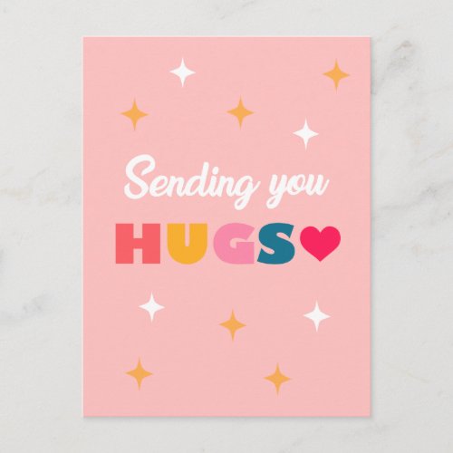 Sending you hugs Personalizable Card with Heart