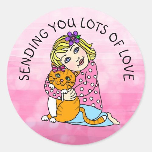 Sending you Lots of Love Classic Round Sticker