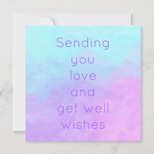 Sending You Love and Get Well Wishes Pastel Card
