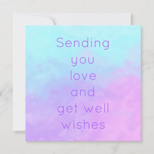 Sending You Love and Get Well Wishes Pastel Card