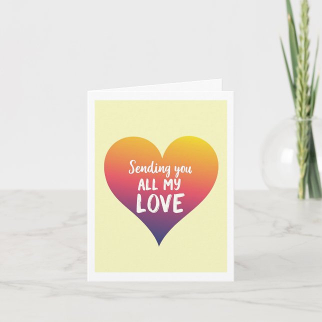 Sending you Love Get Well Soon Empathy Card (Front)