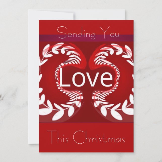 Sending You LOVE this Christmas... with  Photo Holiday Card (Front)