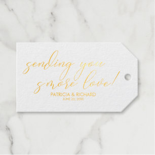 Sending You S'more Love Chic Wedding Favors Foil Gift Tags