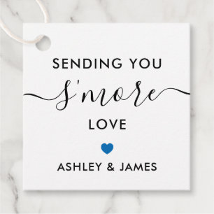 Sending You S'more Love Tag, Wedding Blue Favor Tags