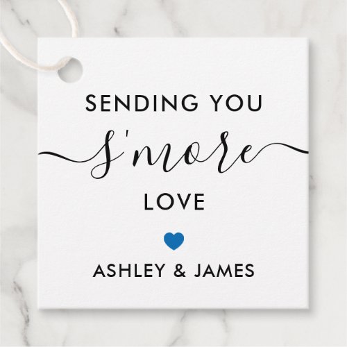 Sending You Smore Love Tag Wedding Blue Favor Tags