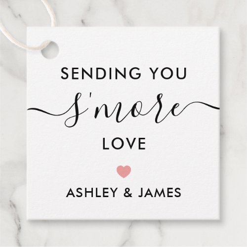 Sending You Smore Love Tag Wedding Pink Favor Tags