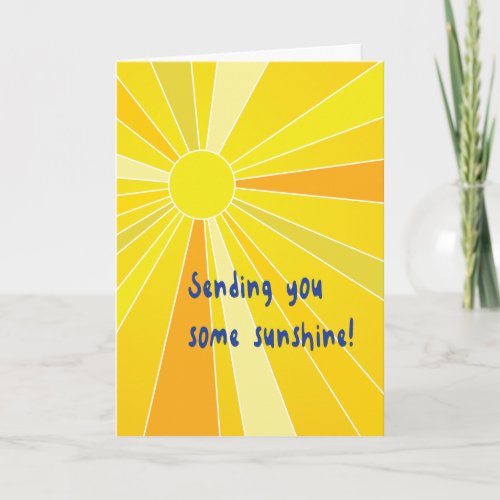 Sending you some sunshine Thinking of You Card