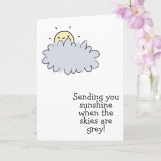 Sending you sunshine - Cute Get Well Card
