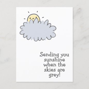 Sending you sunshine - Cute Get Well Postcard
