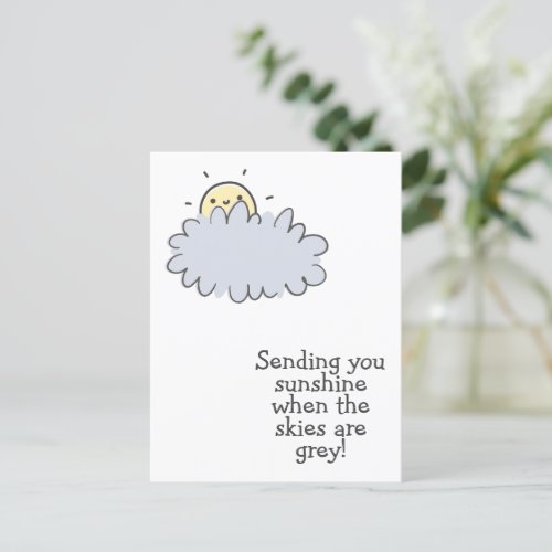 Sending you sunshine _ Cute Get Well Postcard