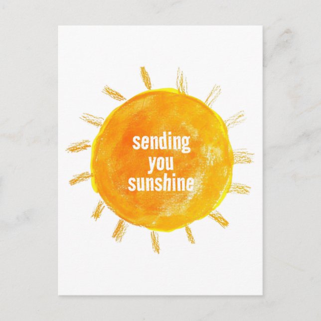 Sending You Sunshine Illustration Postcard (Front)