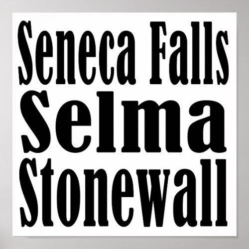 Seneca Falls Selma Stonewall Poster