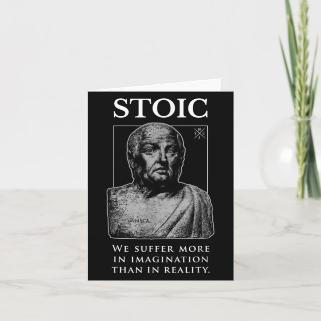 Seneca “in Imagination” Stoicism Quote  Card (Front)