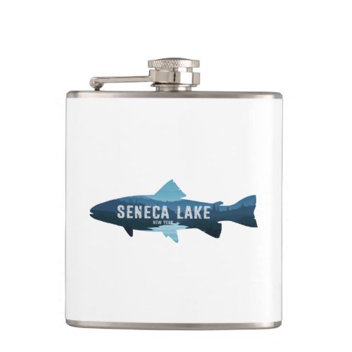 Seneca Lake New York Fish Flask