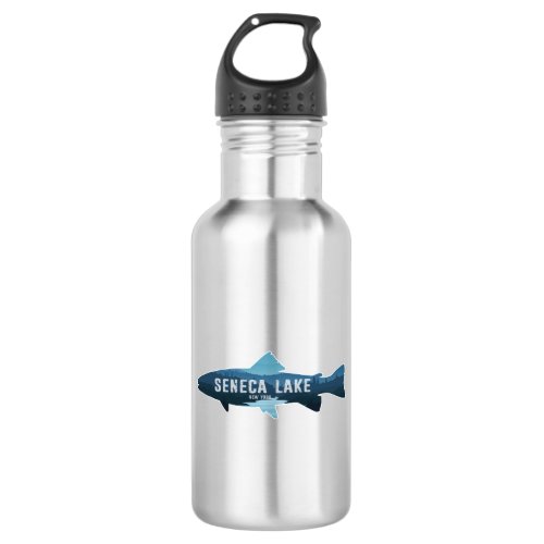 Seneca Lake New York Fish Stainless Steel Water Bottle