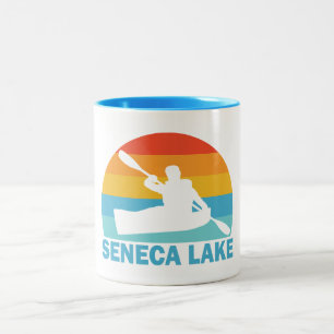 Seneca Lake New York Kayak Two-Tone Coffee Mug
