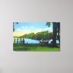 Seneca Lake Park Scene Canvas Print