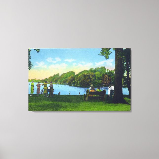 Seneca Lake Park Scene Canvas Print (Front)