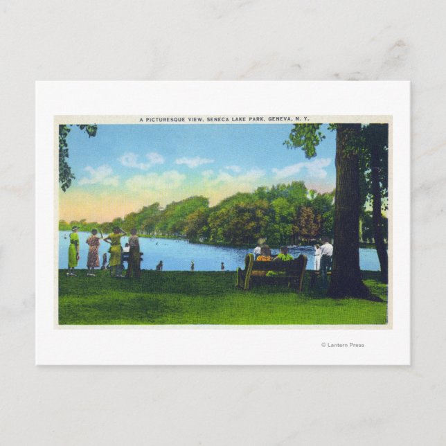 Seneca Lake Park Scene Postcard (Front)