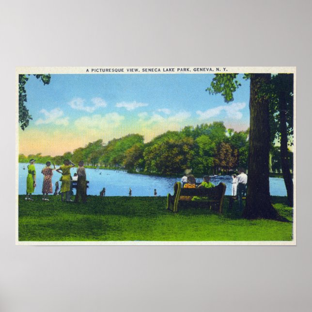 Seneca Lake Park Scene Poster (Front)