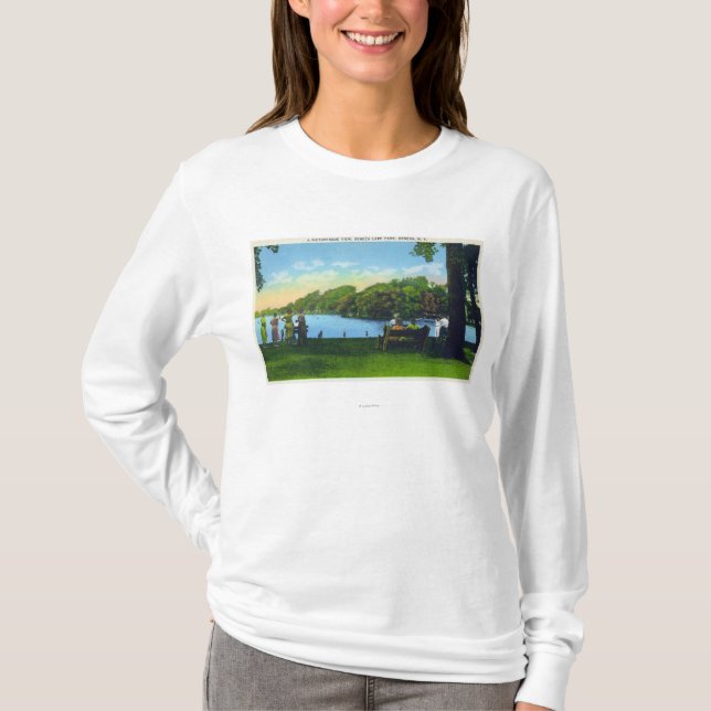 Seneca Lake Park Scene T-Shirt (Front)