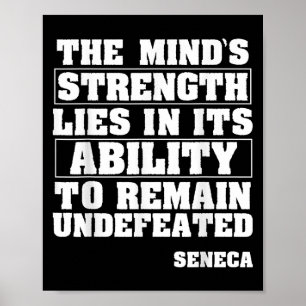 Seneca Motivational Quote Stoic Philosophy Stoicis Poster