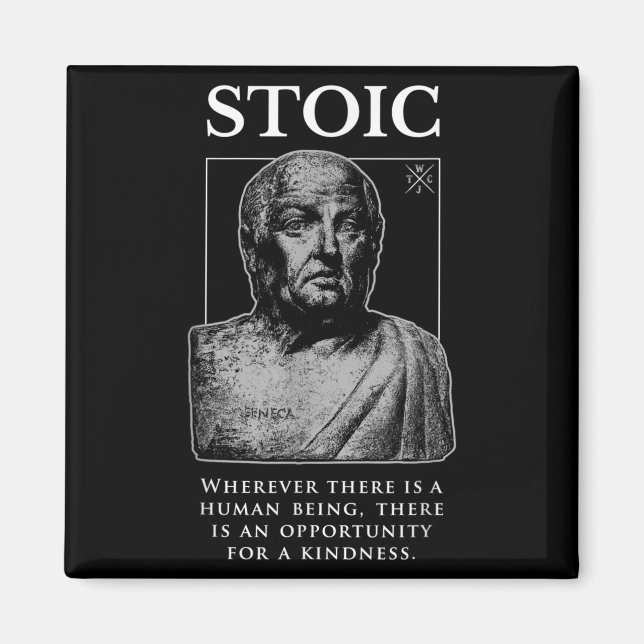 Seneca “opportunity For A Kindness” Stoicism Quote Magnet (Front)