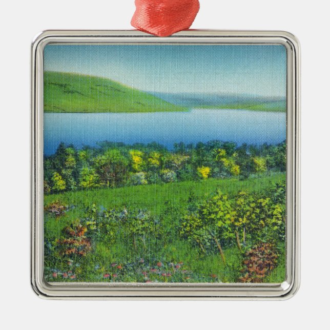 Seneca Point View of the Lake Metal Ornament (Front)