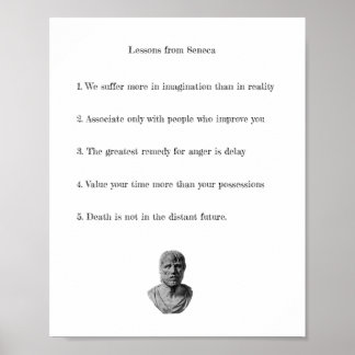  Seneca Poster - Stoic Philosophy Lessons