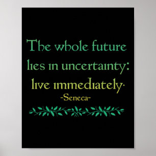 Seneca Quote Live Immediately Stoic Wisdom Philoso Poster