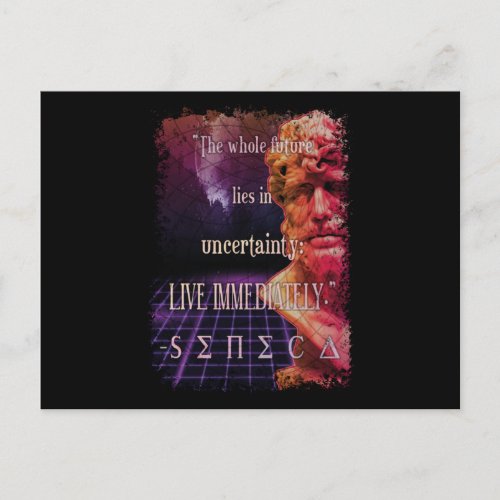 Seneca Quote Live Now Stoic Philosophy Stoicism Postcard