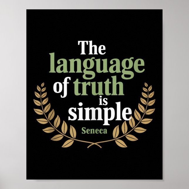 Seneca Quote Stoic Philosophy Wisdom Truth Simplic Poster (Front)