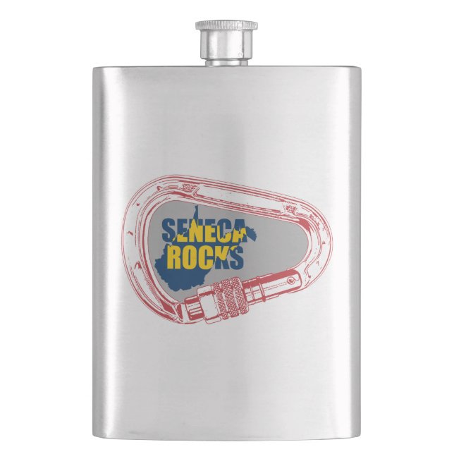 Seneca Rocks Climbing Carabiner Flask (Front)