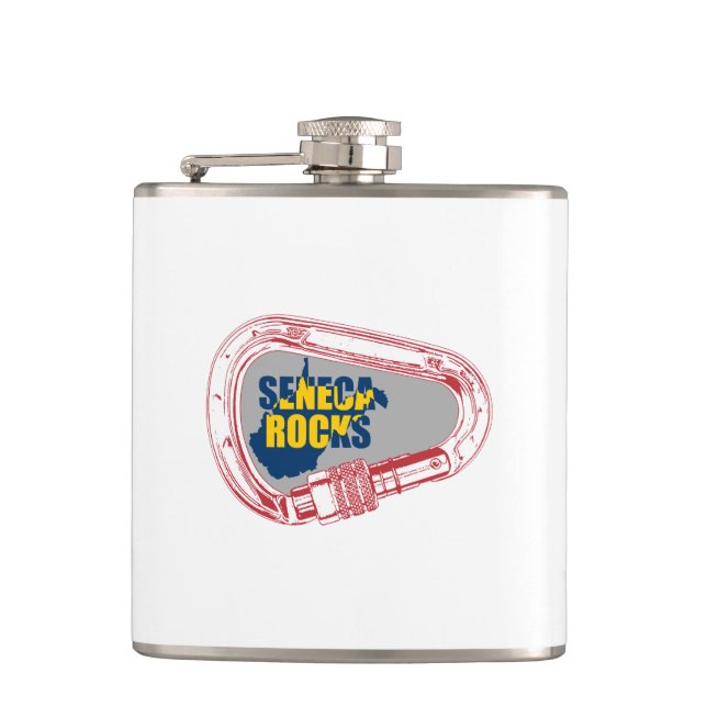 Seneca Rocks Climbing Carabiner Flask (Front)