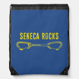 Seneca Rocks Climbing Quickdraw Drawstring Bag